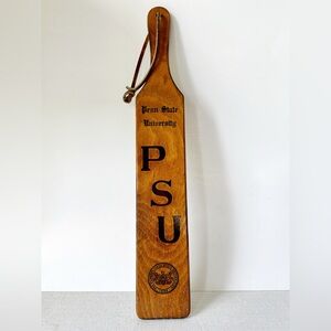 Penn State Fraternity Pledge Paddle – Rare Wooden Keepsake